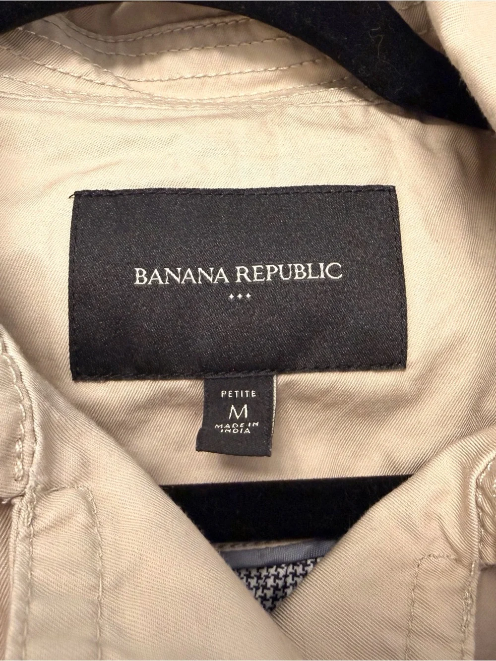 Banana Republic Petite Medium Classic Beige Belted Trench Coat - 100% Cotton - Picture 2 of 8